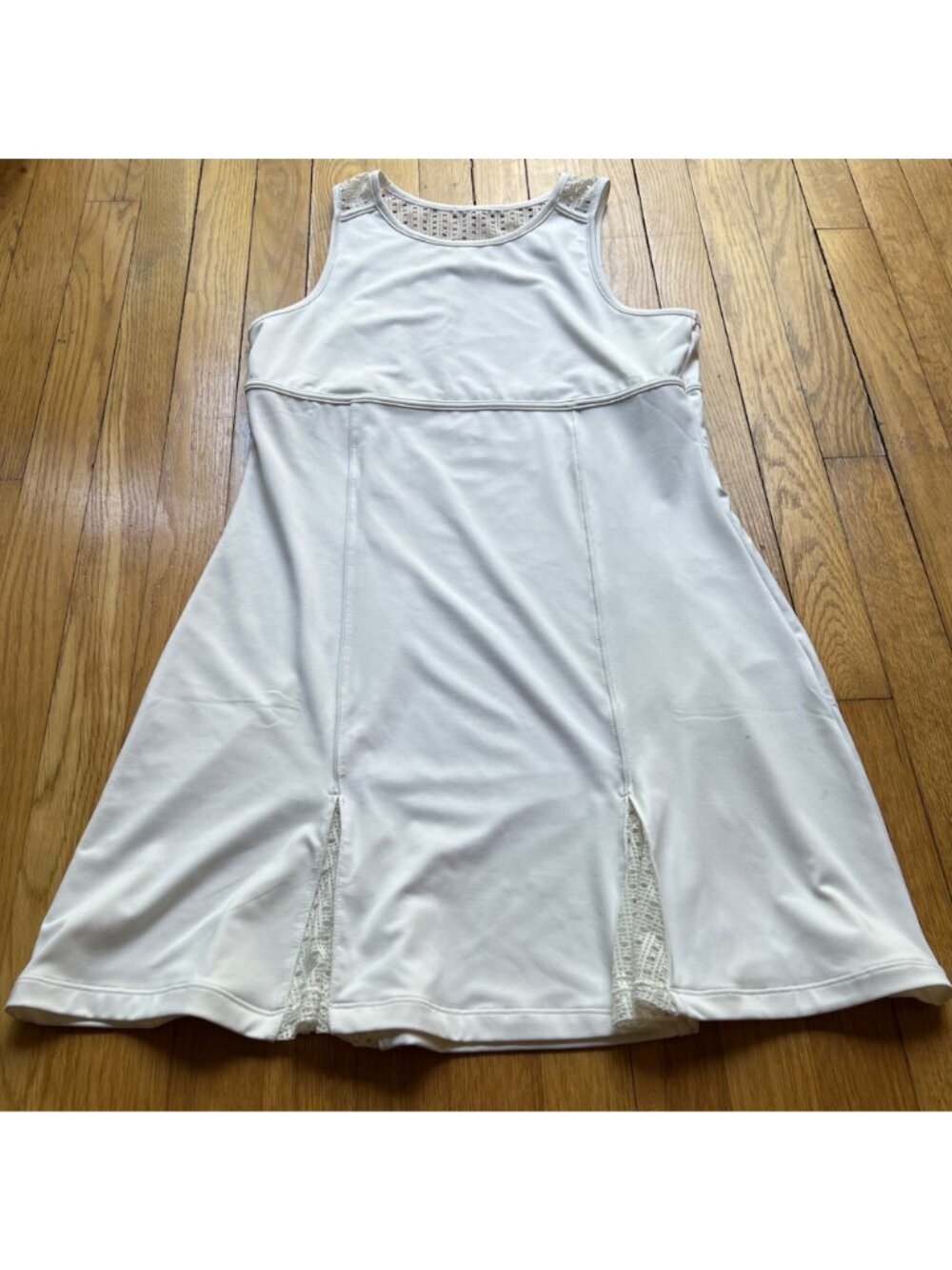 Tenniscore Tuckernuck Tnuck Sport M White Cane Victoria Mesh Sleeveless Dress - Picture 12 of 16